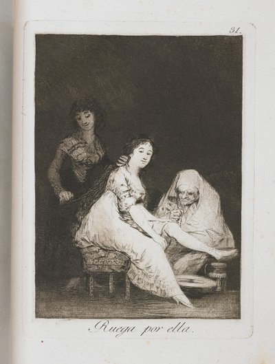 Plate from Los Caprichos, 1797-1798 by Francisco de Goya